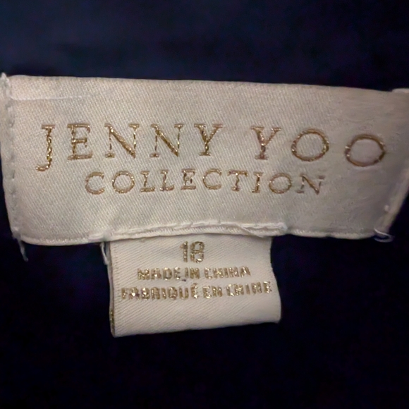 Jenny Yoo Navy Asymmetrical One-Shoulder Cocktail Dress - Picture 5 of 5